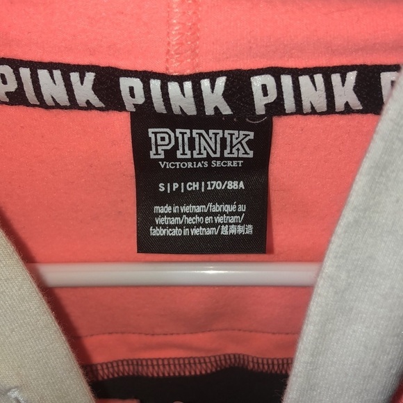 PINK VICTORIA’S SECRET sweatshirt hoodie size small pink and gray PINK H…​​ - Picture 4 of 5